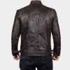 Claude Biker Brown Leather Jacket