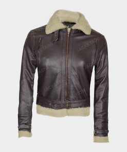 Womens Blingsoul Asymmetrical Leather Jacket