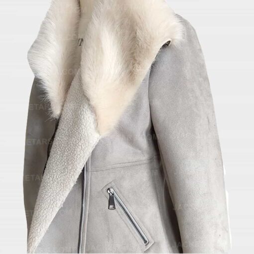 Womens Bomber Fancy Fur Jacket