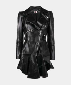 Womens Takitop Black Leather Jacket