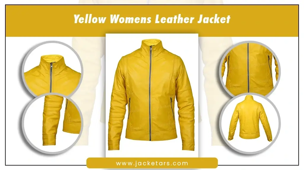 Yellow Womens Leather Jacket