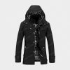 Hooded Multi Pockets Single Breasted Zip Up Coat