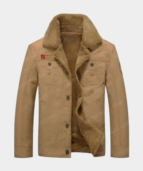 Men's Going Out Spring & Fall Regular Chocolate Color Jacket