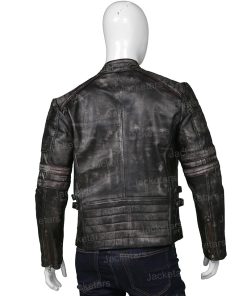 Mens Distressed Cafe Racer Black Jacket.jpg