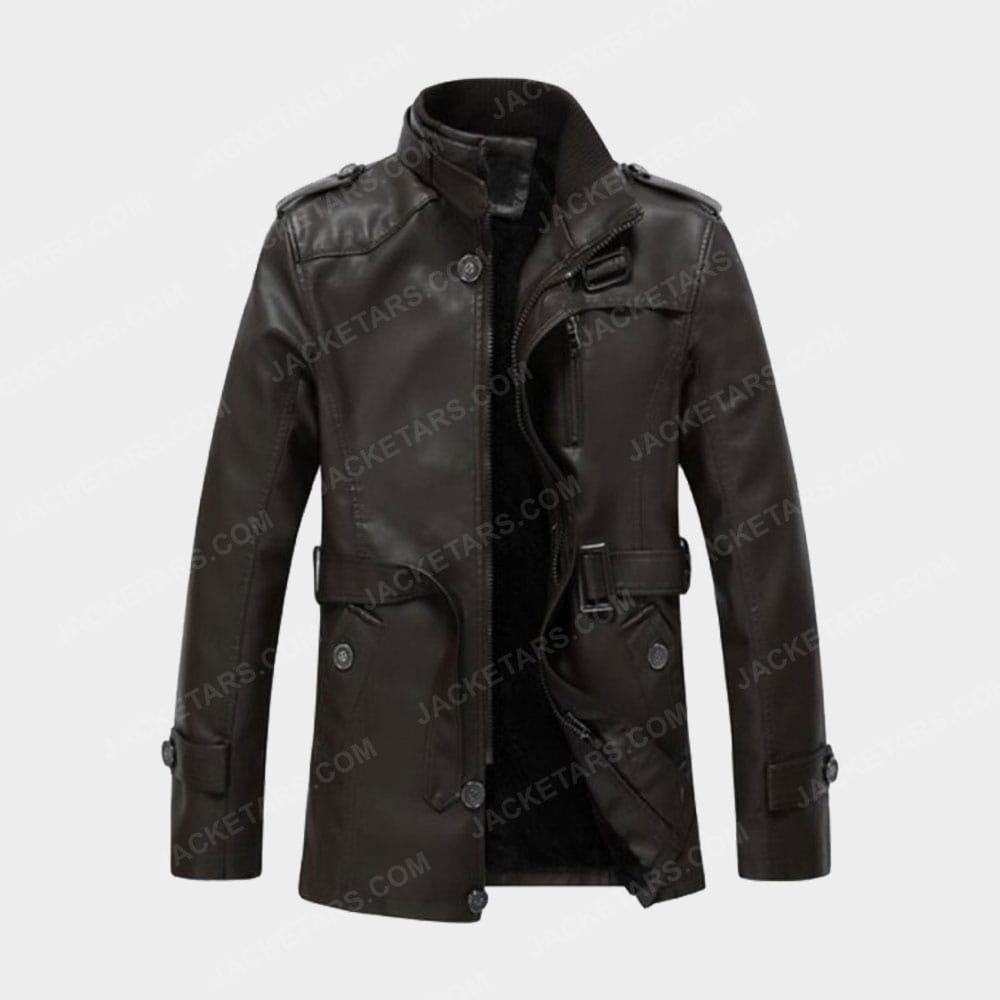Julius Black Zipped Leather Jacket Julius