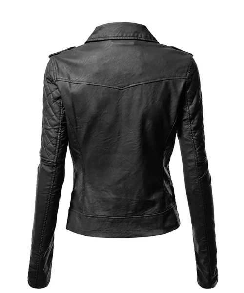Women Motorcycle Leather Jacket