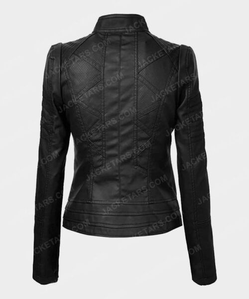 Womens Biker Black Jacket
