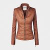 Women Biker Brown Leather Jacket