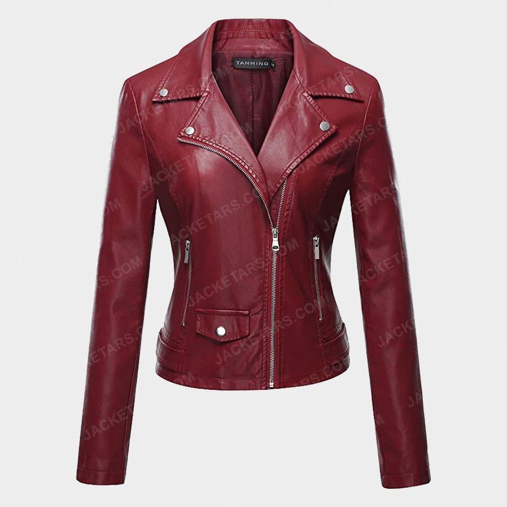 Womens Biker Leather Jacket | Womens Motorcycle Leather Jacket