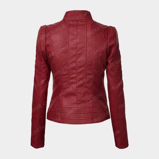 Womens Biker Red Jacket