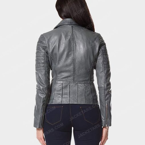Womens Motorcycle Grey Jacket