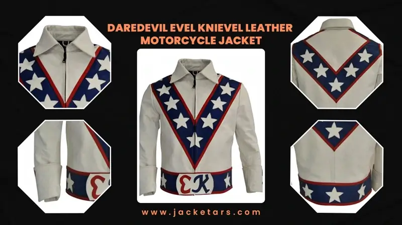 Daredevil Evel Knievel Leather Motorcycle Jacket