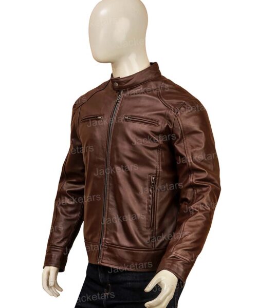 Men Brown Leather Jacket