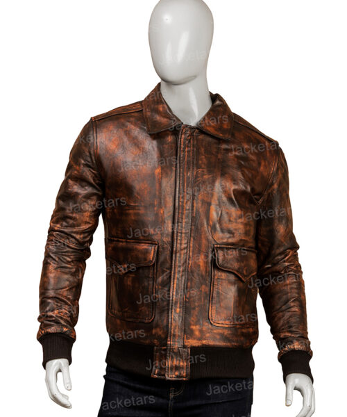 Mens Distressed Brown Leather Jackets
