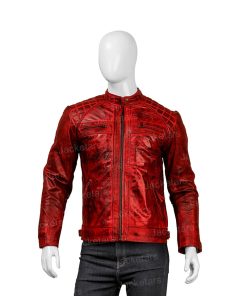 Mens Red Shoulder Design Leather Jacket.jpg