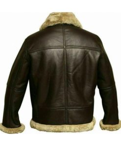 Mens FUR Aviator Flying Pilot Bomber Jacket