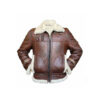 Mens RAF B3 Aviator Shearling Bomber Leather Jacket