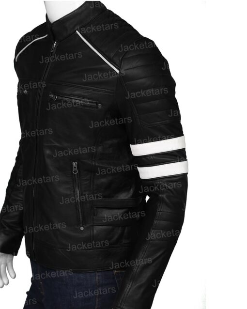 Mens Cafe Racer Retro Black Leather Jacket.jpg