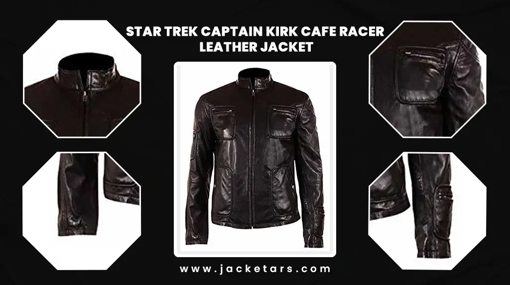 Star Trek Captain Kirk Cafe Racer Leather Jacket