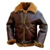 Mens Aviator Shearling Leather Jacket