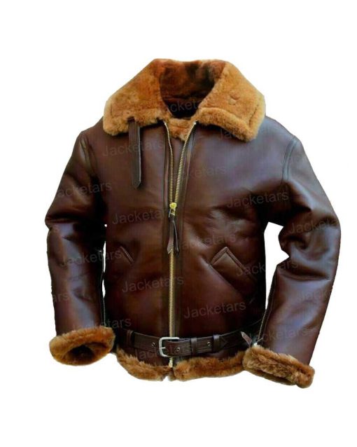Mens Aviator Shearling Leather Jacket