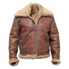 Mens Shearling Bomber Leather Jacket