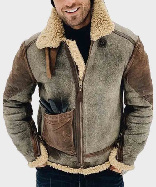 Mens Winter Leather Jacket