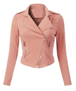 Womens Pink Leather Jacket