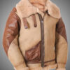 Mens Pilot B3 Brown Tan Leather Jacket