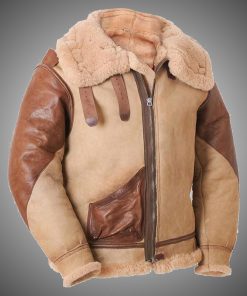 Mens Pilot B3 Brown Tan Leather Jacket