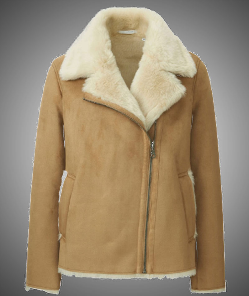 Womens Clothing Jackets Fur jackets Vince Single-breasted Faux Shearling Jacket in Brown 
