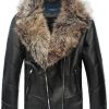 Womens Faux Leather Winter Jacket
