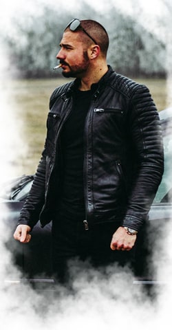 black leather jacket mens