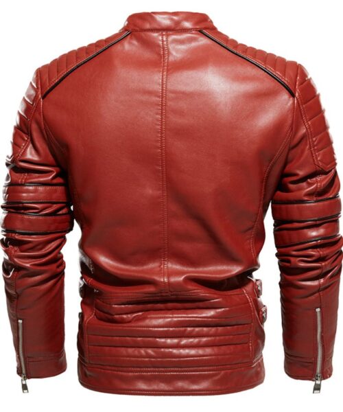 Mens Brown Vintage CafeRacer Leather Jacket