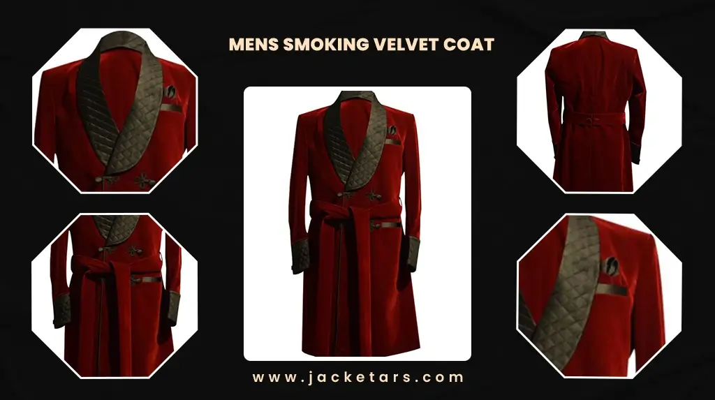 Mens Smoking Velvet Coat