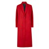 Women Red Long Coat