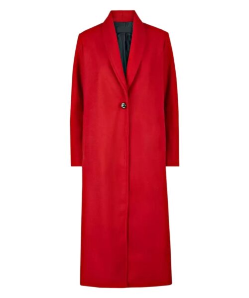 Women Red Long Coat