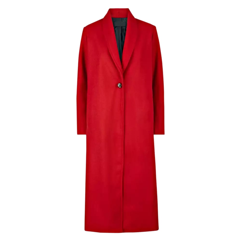 Women Red Trench Long Coat | Red Coats - Jacketars