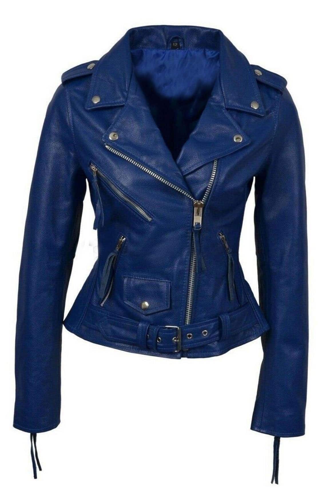 Blue Leather Jacket. When wearing a leather jacket, every… | by Heber ...