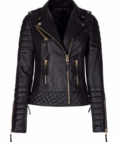 Womens Slim Fit Biker Jacket