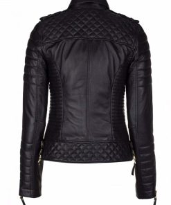 Womens Slim Fit Biker Leather Jacket