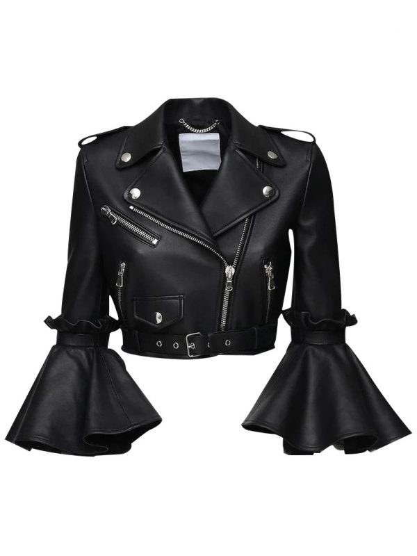 Womens Stylish Cropped Leather Jacket | Valentines Jacket - Jacketars