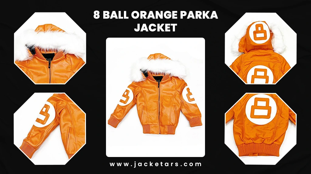 8 Ball Orange Parka Jacket