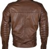 Mens Brown Classical Biker Leather Jacket