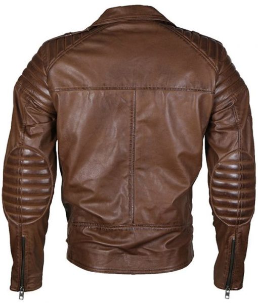 Mens Brown Classical Biker Leather Jacket