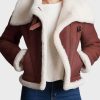 Womens Brown Fur Leather Jacket