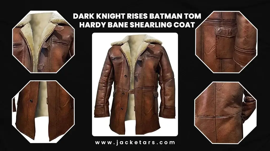 Dark Knight Rises Batman Tom Hardy Bane Shearling Coat