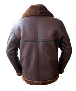 Mens Coffmen Brown Shearling Leather Jacket