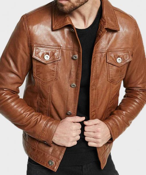 Brown Leather Jacket Mens