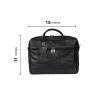 Briefcase Laptop Messenger Black Leather Bag1